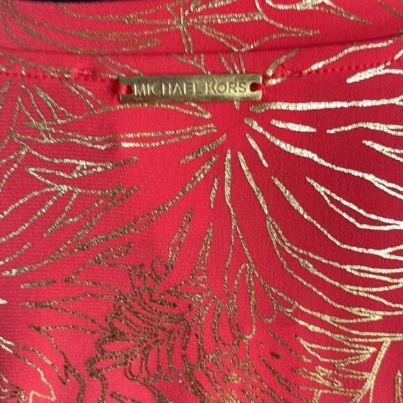 MICHAEL Michael Kors Foil Puff Sleeve Baby Top in Sangria. NWT. Sizes P/M & P/XS - Picture 7 of 8